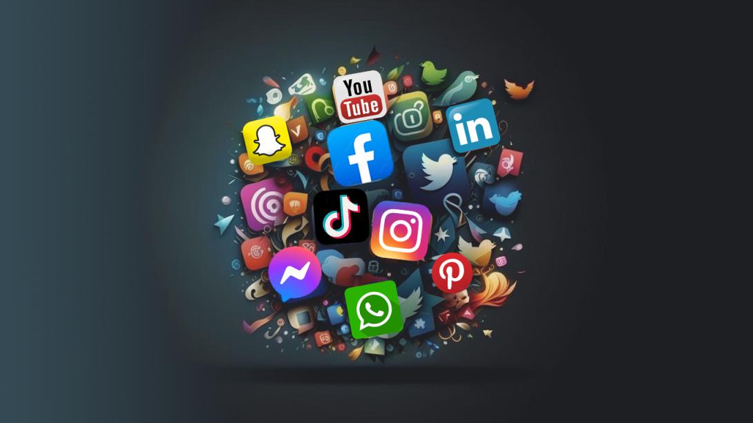 social media icons jumbled